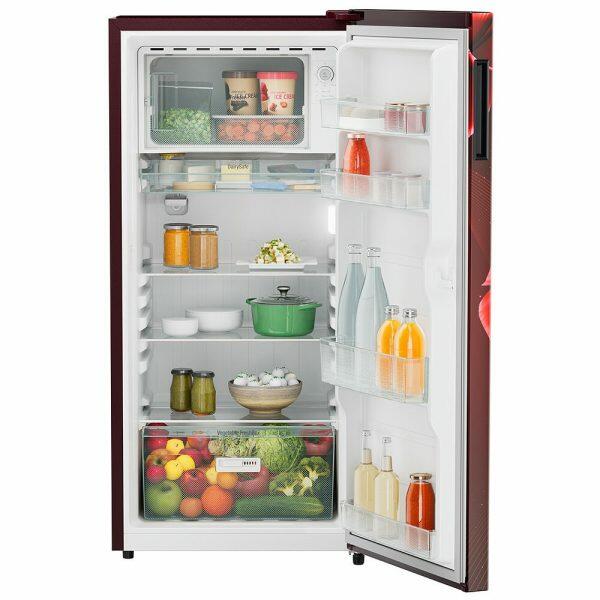 Liebherr DNPRDC 1901, 191L 3 Star Inverter, Direct Cool Single Door Refrigerator, 20 Years Warranty on Compressor, Vegetable Organiser, Red Divine