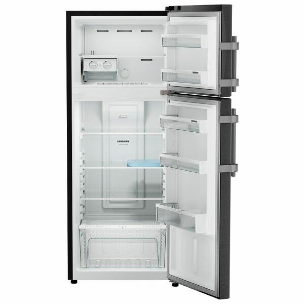 Liebherr TCLBSB 2411, 245L 2 Star inverter, Hot to Cool, Pocket Handle, Frost Free Double Door Refrigerator, 20 Years Warranty on Compressor, Freezer 51 L, Black Steel