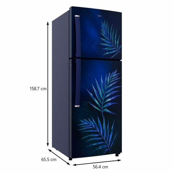 Whirlpool NEO 278LH PRM, 235 L 2 Star Frost Free Double Door Refrigerator, Freezer 56 Ltr, 10 Years Warranty on Compressor, Sapphire Palm