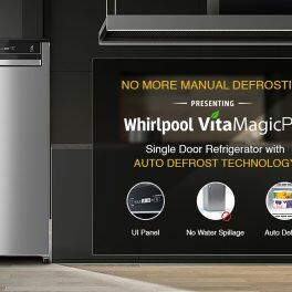 Whirlpool 215 VMPRO PRM 3S, 192 L 3 Star Vitamgic Pro Inverter Direct-Cool Single Door Refrigerator , Auto Defrost Technology, Alpha Steel