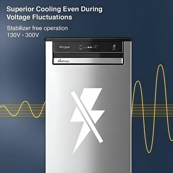 Whirlpool 215 VMPRO ROY 3S, 192 L 3 Star Vitamgic Pro Inverter Direct-Cool Single Door Refrigerator , Auto Defrost Technology, Alpha Steel