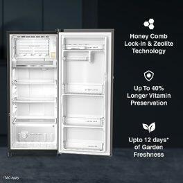 Whirlpool 215 VMPRO PRM 3S, 192 L 3 Star Vitamgic Pro Inverter Direct-Cool Single Door Refrigerator , Auto Defrost Technology, Alpha Steel