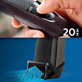 Philips BT1230/15, Small but Powerful Beard Trimmer with Stainless Steel Blades, USB Charging, with 30 Minutes Cordless Use, Black