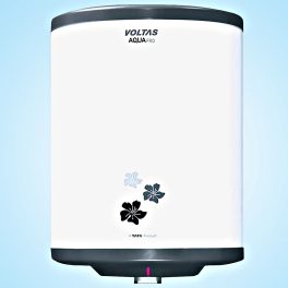 Voltas Aqua Pro, 10 Litre Water Heater with 8 Bar Pressure, 5 Star Rating, Adjustable Knob to set Temperature and Durable Plastic Body, White