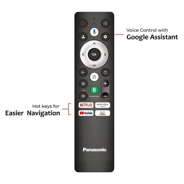 Panasonic 43inch Smart Google TV with Dolby Digital and Google Voice Assistant, Black, 43MS680