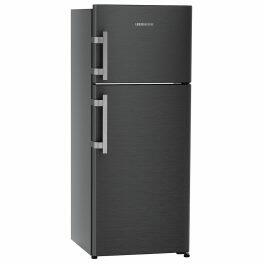 Liebherr TCLBSB 2411, 245L 2 Star inverter, Hot to Cool, Pocket Handle, Frost Free Double Door Refrigerator, 20 Years Warranty on Compressor, Freezer 51 L, Black Steel