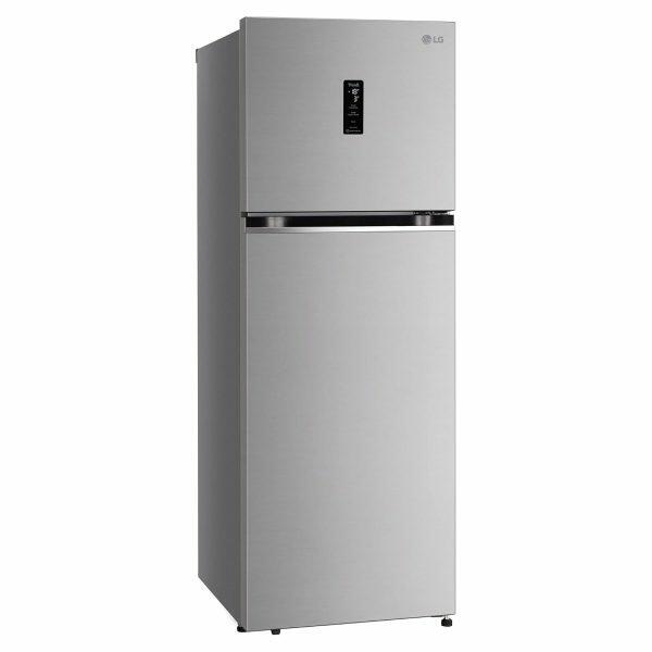 LG 322L 2 Star Double Door Refrigerator (GL-T342TPZY, Shiny Steel)