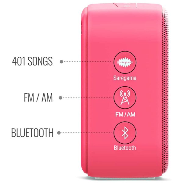 Saregama Carvaan Hindi Mini 2.0, Coral-Pink
