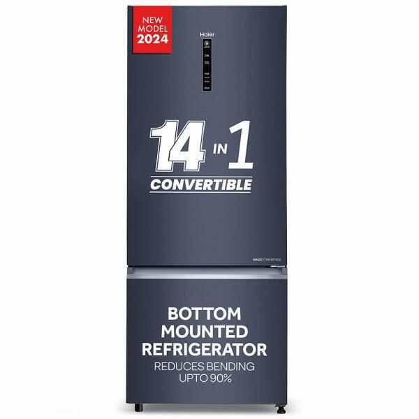 Haier 445 Litre 2 Star Bottom Mount Refrigerator, Inox Steel (HRB-4952BGK)