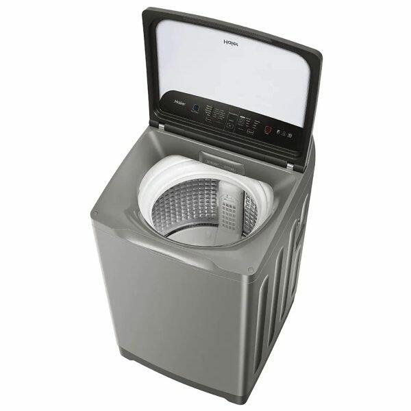 Haier HWM75-H678ES8, 7.5 KG Fully Automatic Top Load Machine with Storm Pulsator, Back Panel and Built-In Heater, Brown Grey