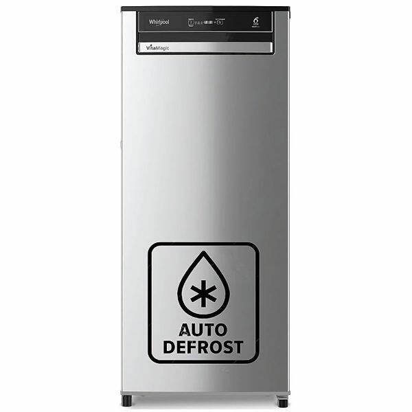 Whirlpool 215 VMPRO PRM 3S, 192 L 3 Star Vitamgic Pro Inverter Direct-Cool Single Door Refrigerator , Auto Defrost Technology, Alpha Steel