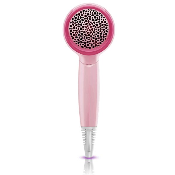 Philips BHC017/00, 1200 Watt Hair Dryer with 3 drying Setting, Thermoprotect temperature Setting and foldable handle, Cherry Pink