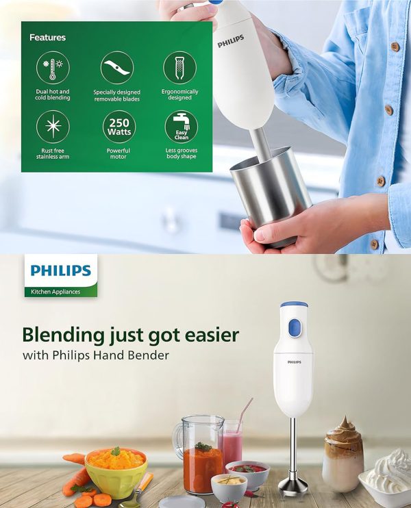 Philips 250W Hand Blender (HL1655/00, White)