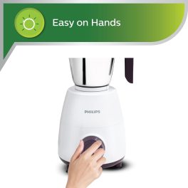 Philips HL7506/00, 500 Watt 2 Jar Mixer Grinder with Easy to assemble with dual lock system and Non-Slip Feet, White