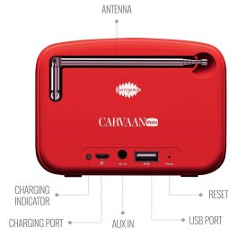 Saregama Carvaan Mini Hindi 2.0, Sunset Red