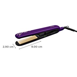 Philips BHS397, Hair Straightening Brush with Silk Protect Technology, Keratin Infused Cermaic Coating, 190 Degree and 210 Degree Temperature Setting with 1.6 Metre Cord, Violet