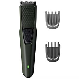 Philips BT1230/15, Small but Powerful Beard Trimmer with Stainless Steel Blades, USB Charging, with 30 Minutes Cordless Use, Black