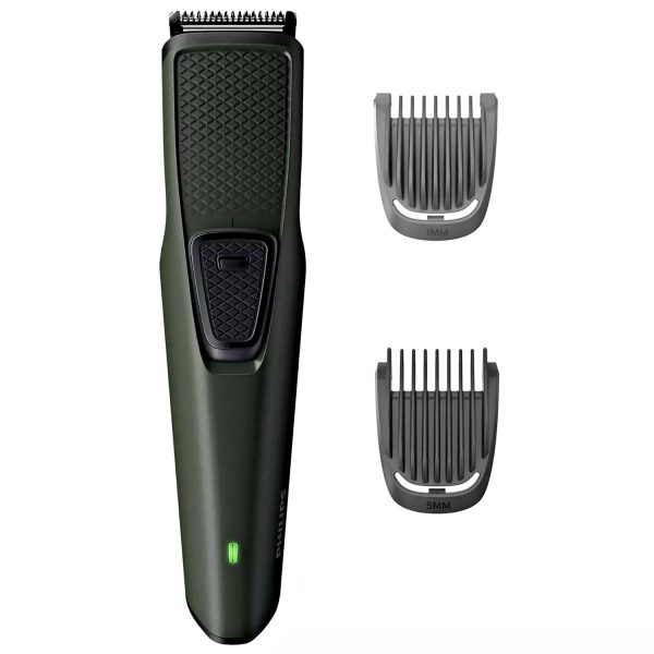 Philips BT1230/15, Small but Powerful Beard Trimmer with Stainless Steel Blades, USB Charging, with 30 Minutes Cordless Use, Black