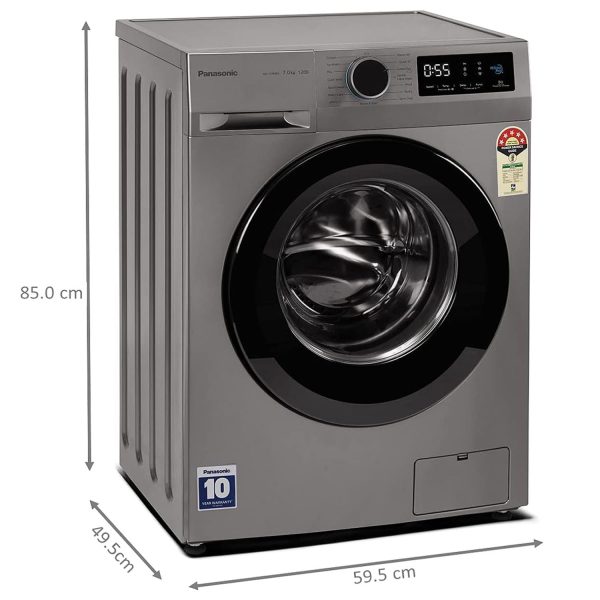 Panasonic NA-127MB3L01, 7 KG 1200 RPM Fully Automatic Front Load Machine with 5 Star Rating and Built-in Heater, Silver