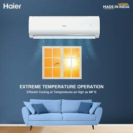Haier HS18T-TQS2BE 1.5 Ton 2 Star Non-Inverter AC with Anti Bacterial Filter 20 Metre Air Throw, White