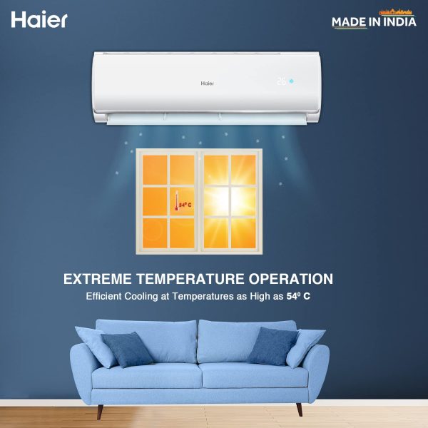 Haier HS12T-TQS2BES 1 Ton 2 Star Non-Inverter AC with Anti Bacterial Filter, White