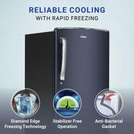 Haier 205 Litre 3 Star Diamond Edge Freezing Technology, Graphite Black (HRD-2263BGK)