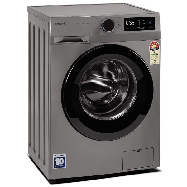 Panasonic NA-127MB3L01, 7 KG 1200 RPM Fully Automatic Front Load Machine with 5 Star Rating and Built-in Heater, Silver