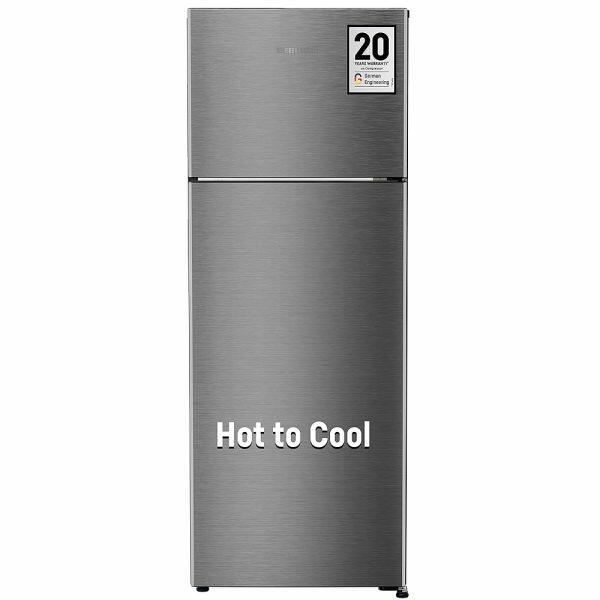 Liebherr TCPSIB 2411, 245L 2 Star inverter, Hot to Cool, Pocket Handle, Frost Free Double Door Refrigerator, 20 Years Warranty on Compressor, Freezer 51 L, Silver steel