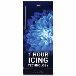 Haier HRD-2353PMD, 215 Litre 3 Star Single Door Refrigerator with Base Drawer and 1 Hour Icing Technology, Marine Dahelia