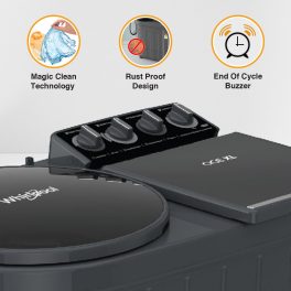 Whirlpool 11KG Semi-Automatic Machine (ACE XL 11, Graphite Grey)