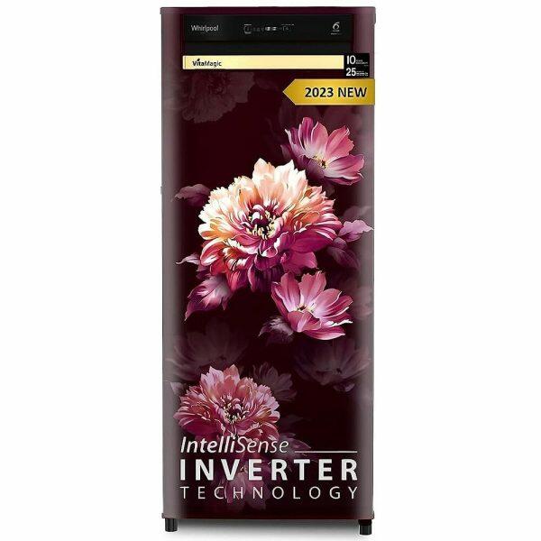 Whirlpool 215 VMPRO PRM 3S, 192 L 3 Star Auto-Defrost Inverter Vitamagic Pro Direct-Cool Single Door Refrigerator, 10 Years Warranty on Compressor, Wine Dafne