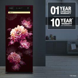 Whirlpool 215 VMPRO PRM 3S, 192 L 3 Star Auto-Defrost Inverter Vitamagic Pro Direct-Cool Single Door Refrigerator, 10 Years Warranty on Compressor, Wine Dafne