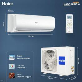 Haier HS18T-TQS2BE 1.5 Ton 2 Star Non-Inverter AC with Anti Bacterial Filter 20 Metre Air Throw, White
