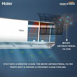 Haier HSU19E-TXW5BN 1.6 Ton 5 Star Inverter Heavy Duty AC with 7-in-1 Convertible, White