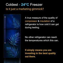 Whirlpool NEO 278LH PRM, 235 L 2 Star Frost Free Double Door Refrigerator, Freezer 56 Ltr, 10 Years Warranty on Compressor, Sapphire Palm