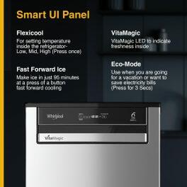 Whirlpool 215 VMPRO PRM 3S, 192 L 3 Star Vitamgic Pro Inverter Direct-Cool Single Door Refrigerator , Auto Defrost Technology, Alpha Steel