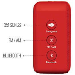 Saregama Carvaan Mini Hindi 2.0, Sunset Red