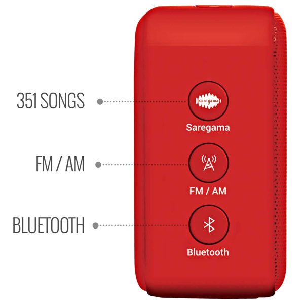 Saregama Carvaan Mini Hindi 2.0, Sunset Red