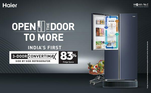 Haier HRT-683GK, 598 Litre Side by Side Refrigerator with Expert Inverter Technology and Digital Control Panel, Graphite Black