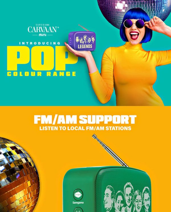 Saregama Carvaan Hindi Mini 2.0, Coral-Pink