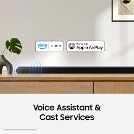 Samsung S800B/XL, 330 Watt 3.1.2 Channel Soundbar with Wireless Subwoofer, Dolby Atmos, Built in Alexa, Airplay and Wi-Fi, Black