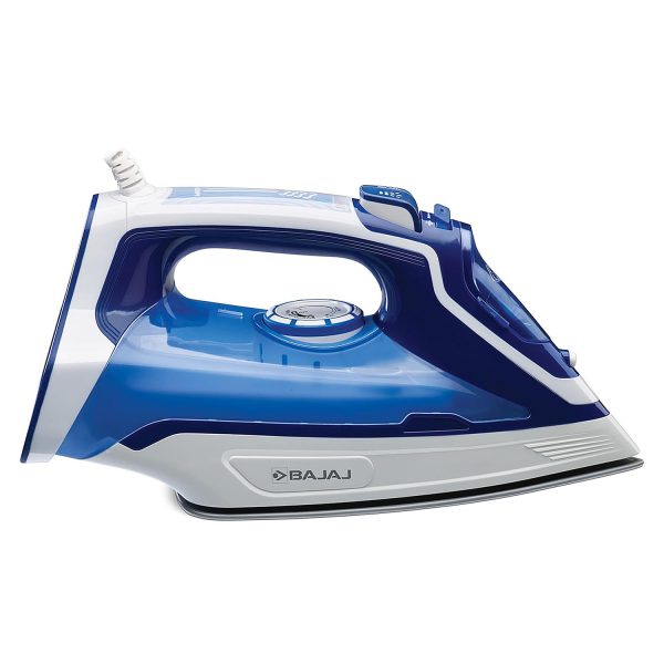 Bajaj MX40C, 2000 Watts Steam Iron with Anti Drip, Anti Scale Technology and Large Tank of 210 ML, Blue