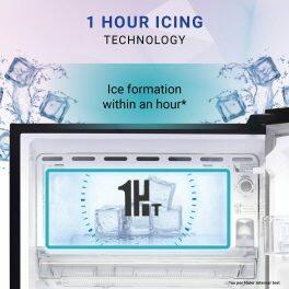 Haier HRD-2353PMD, 215 Litre 3 Star Single Door Refrigerator with Base Drawer and 1 Hour Icing Technology, Marine Dahelia
