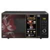 LG MJ2887BWUM, 28 Litre Convection Microwave with Charcoal Heater ,360 Degree Motorised Rotisserie and Stainless Steel Cavity, Floral Wine
