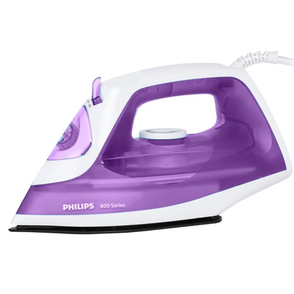 Philips DST0810/30, 1250 Watt Steam Iron with Lesser Strokes due to uniform distribution, Works on Eco and Dry Mode, Purple