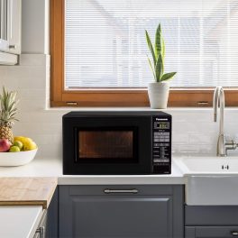Panasonic 20L Solo Microwave Oven (NN-ST266BFDG, Black)