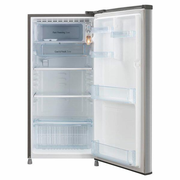 LG 185L 3 Star Single Door Refrigerator (GL B199OPZD, Shiny Steel)