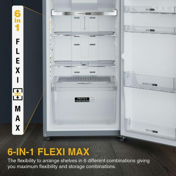 Whirlpool NEO DF278 PRM, 235 L 2 Star Frost Free Double Door Refrigerator, Freezer 56 Ltr, 10 Years Warranty on Compressor, Brushed Gold