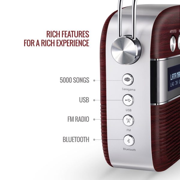 Saregama Caravan Premium Hindi, Cherrywood Red