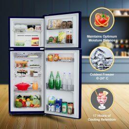 Whirlpool NEO 278LH PRM, 235 L 2 Star Frost Free Double Door Refrigerator, Freezer 56 Ltr, 10 Years Warranty on Compressor, Sapphire Palm